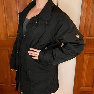 Mens WELLENSTEYN Coat Size Large Black Kodiak Climate Winter Ski Jacket